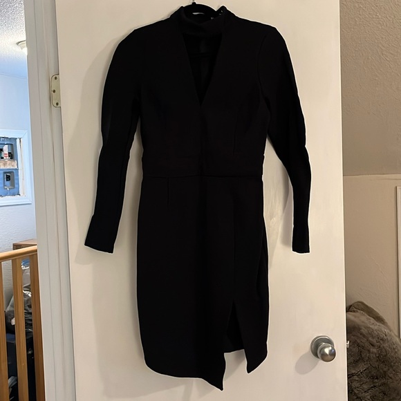 Black Longsleeve Mini Dress - Picture 2 of 4